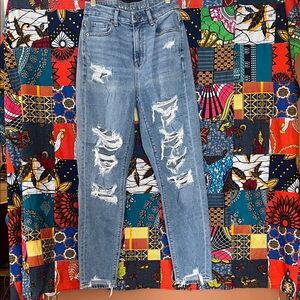 American Eagle Outfitters Light Blue Distressed Jeans